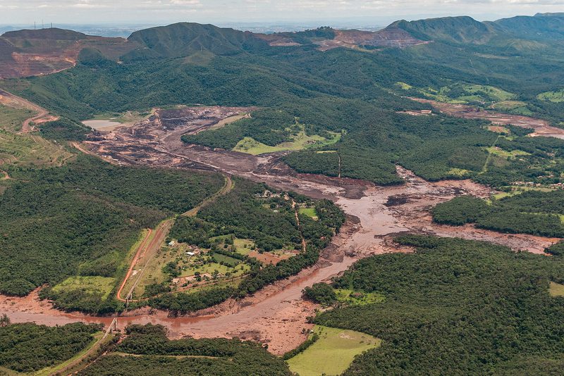 Aerial view of the mudflow left by the collapse of Vale’s tailings dam at Brumadinho