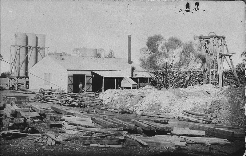 La mine de cuivre CSA, près de Cobar (Nouvelle-Galles du Sud), vers 1908