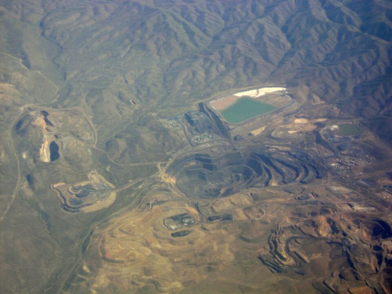 The Goldstrike gold mine in Nevada, part of Nevada Gold Mines, seen from the air in 2012