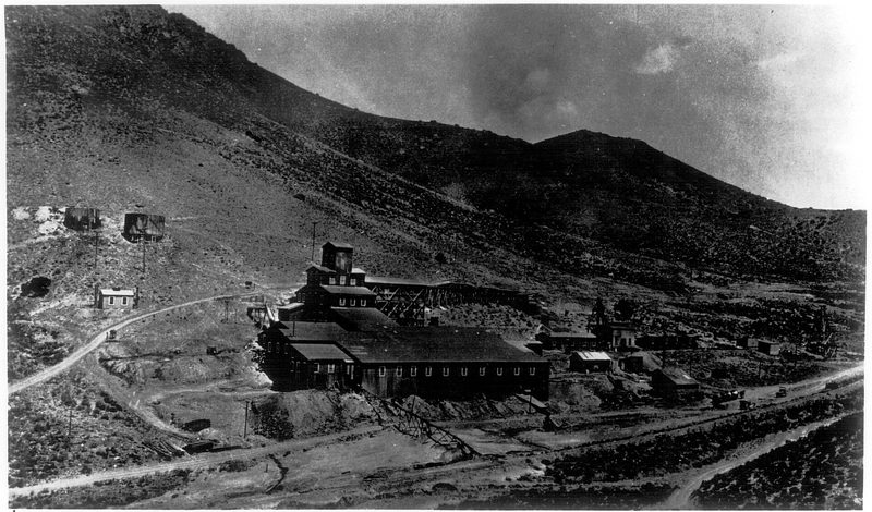 The Rochester mill in Nevada around 1916, in the district Coeur mines today